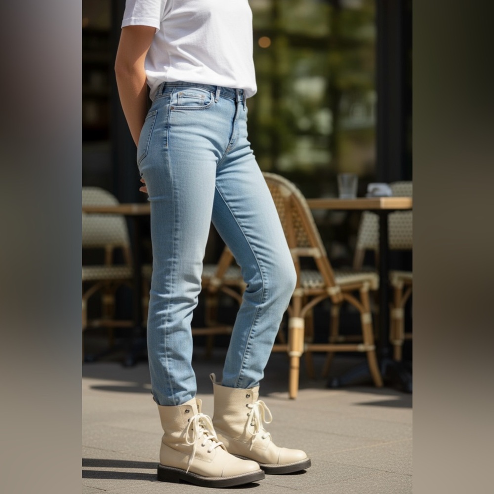 Brunello Cuchinelli  Leather Chunky Boots